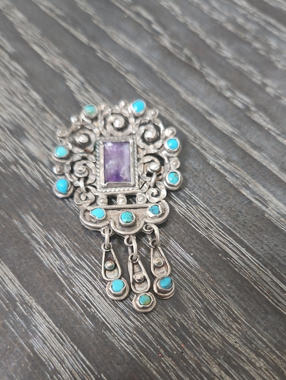 Silver MATL Brooch